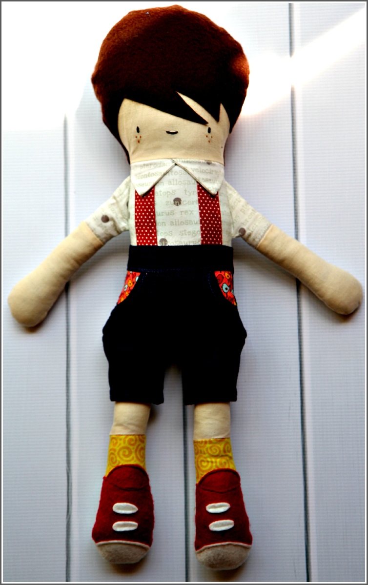 Boy Doll, Front, Sewn in Vermont©
